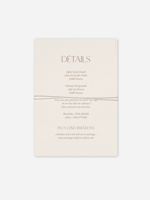 Faire-part de mariage Mocca Love