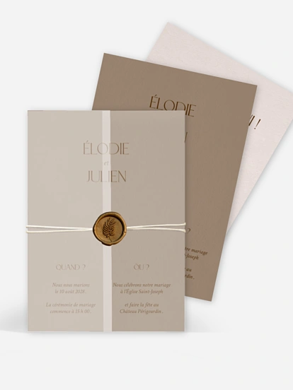 Faire-part de mariage Mocca Love