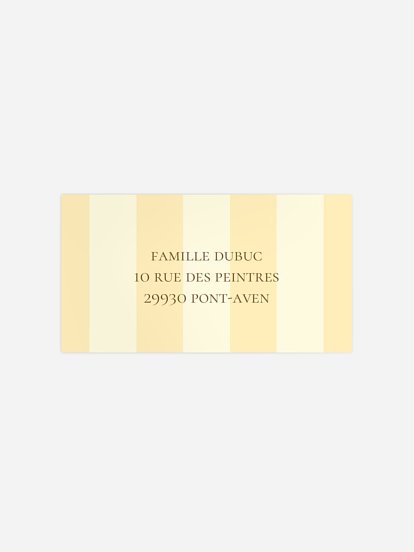 Étiquette destinataire mariage Sicile