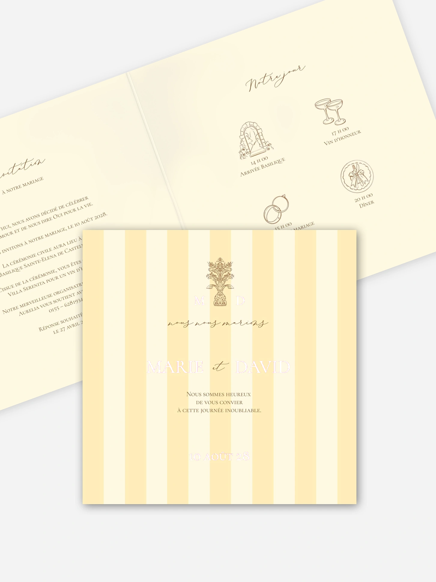 Faire-part de mariage Sicile