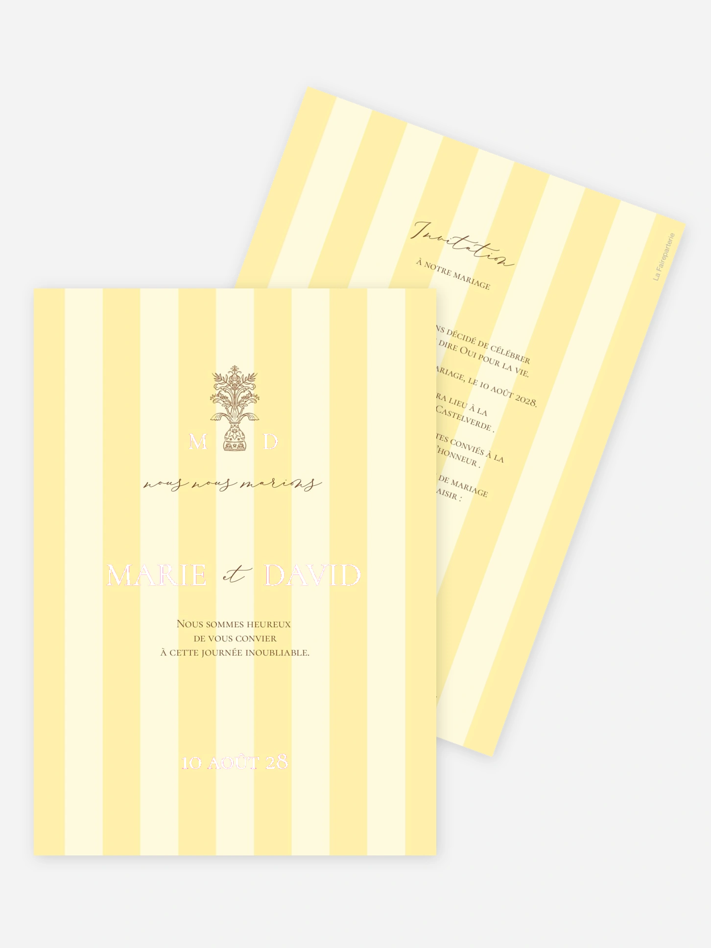 Faire-part de mariage Sicile