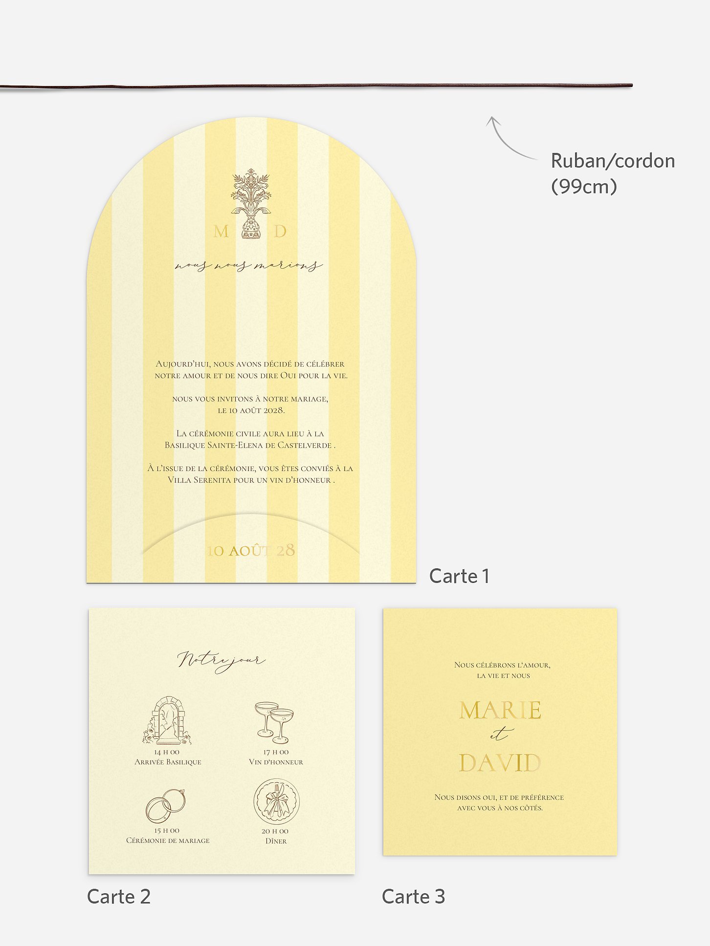 Faire-part de mariage Sicile