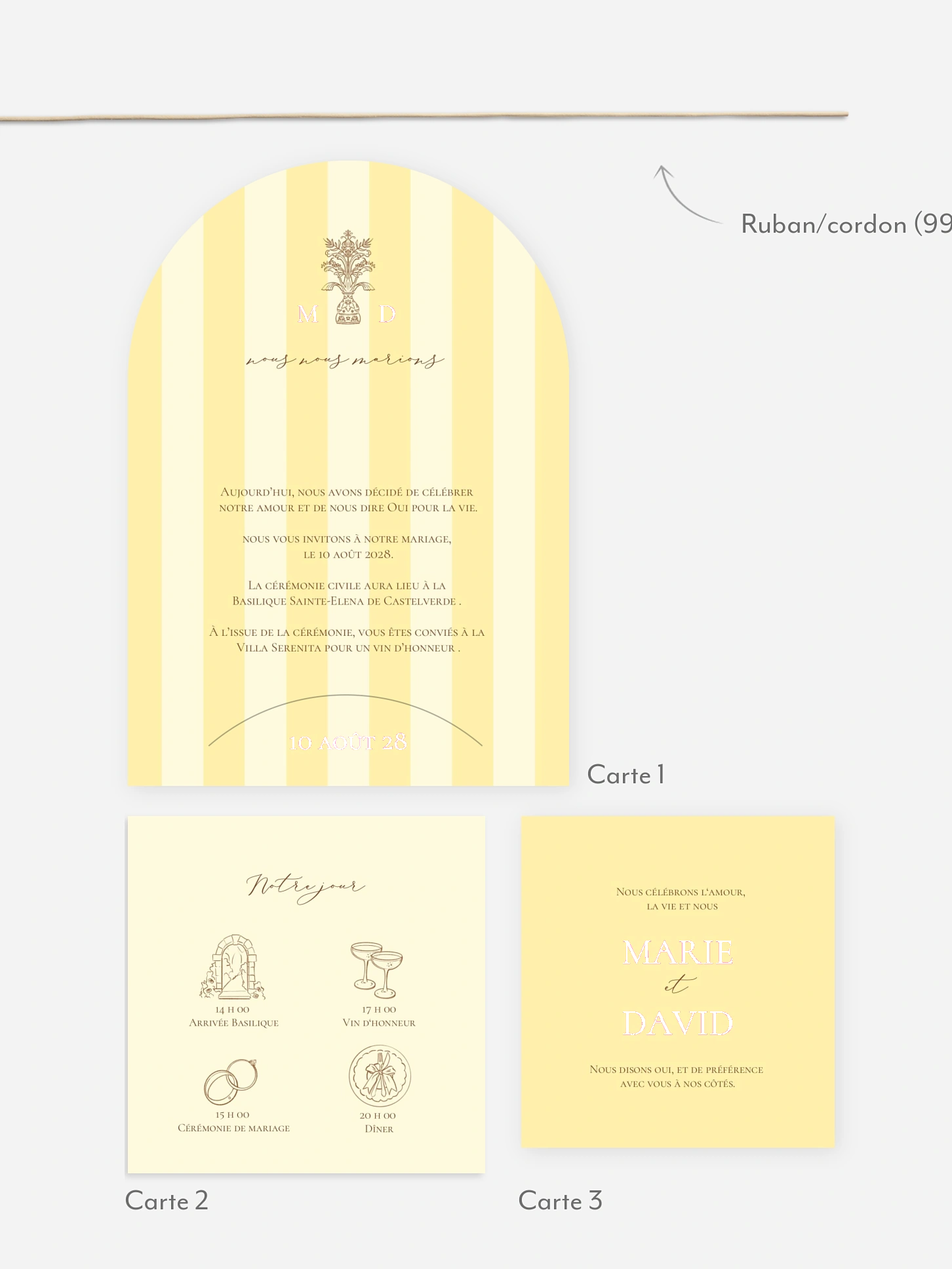 Faire-part de mariage Sicile