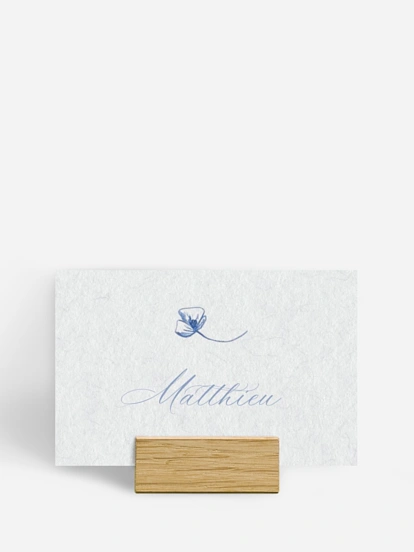 Marque-place mariage Tracé fleuri