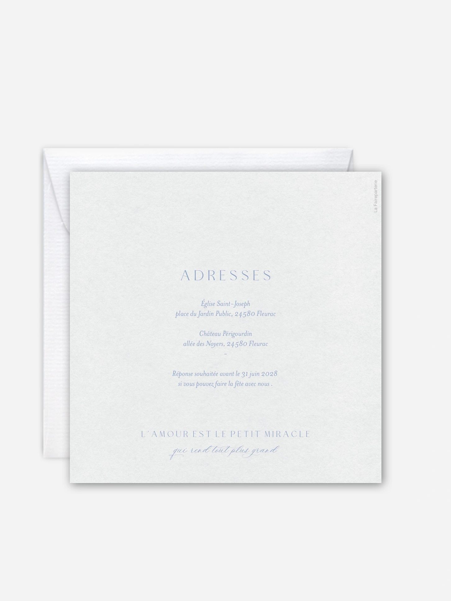 Faire-part de mariage Tracé fleuri