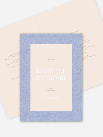 Livret de messe mariage Histoire d’amour
