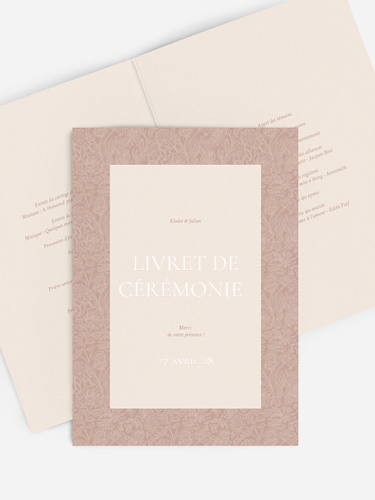 Livret de messe mariage Histoire d’amour