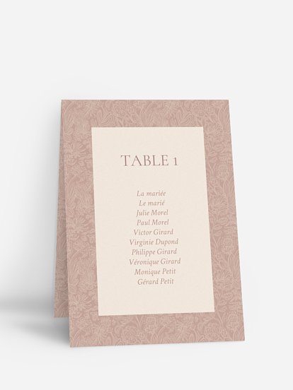 Nom de table mariage Histoire d’amour