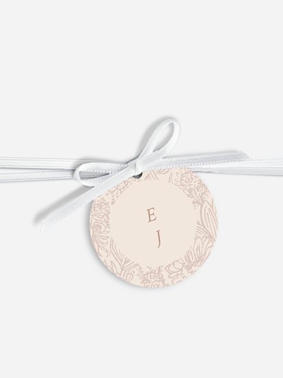 Étiquette avec ruban Histoire d’amour