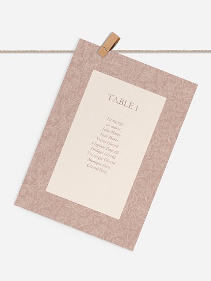Cartons plan de table mariage Histoire d’amour