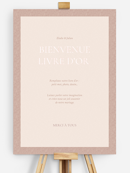 Affiche livre d'or mariage Histoire d’amour