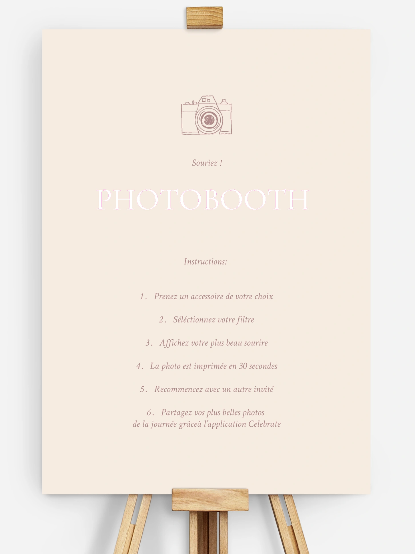 Affiche photobooth mariage Histoire d’amour