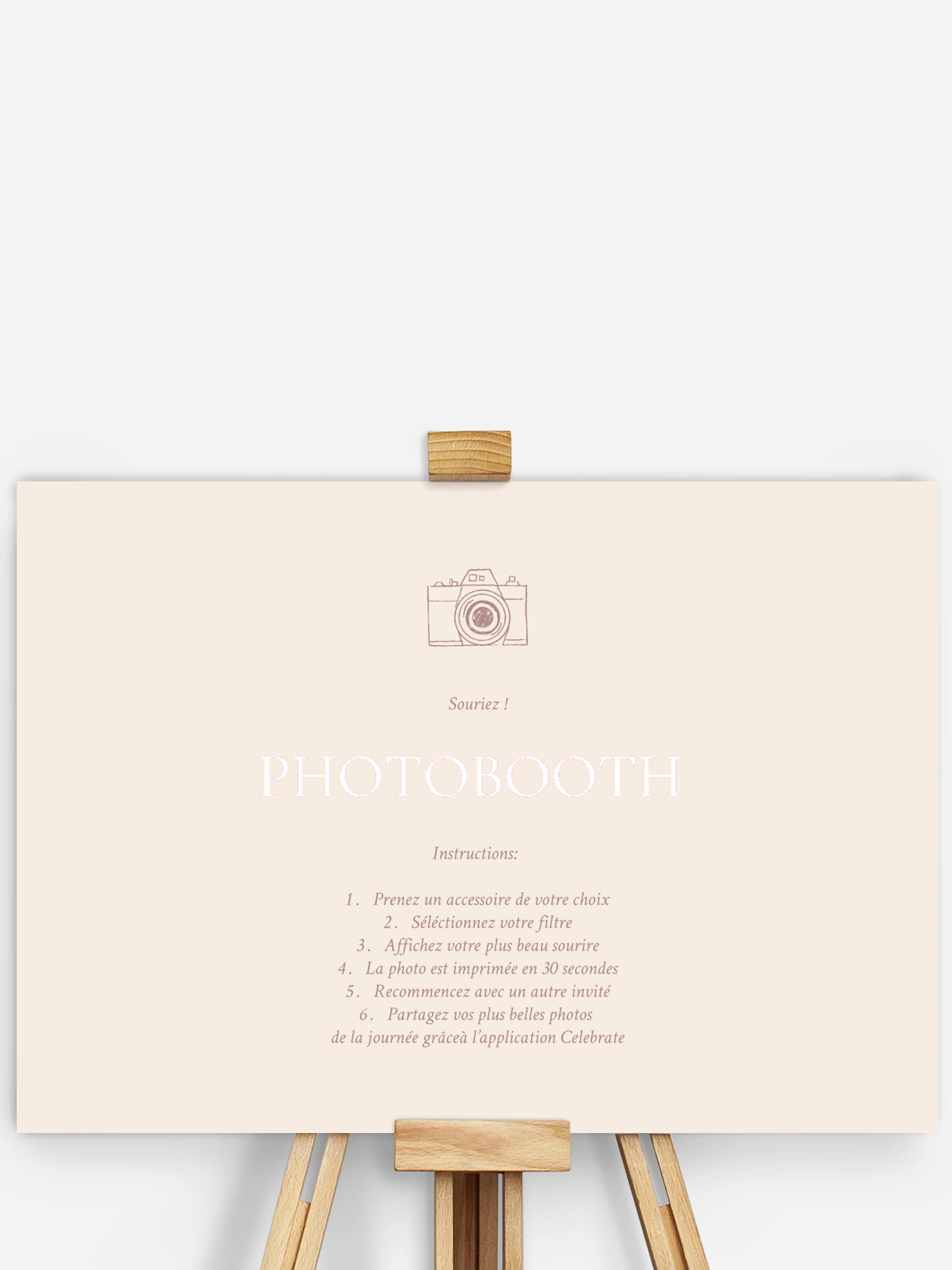 Affiche photobooth mariage Histoire d’amour