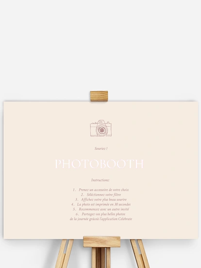 Affiche photobooth mariage Histoire d’amour