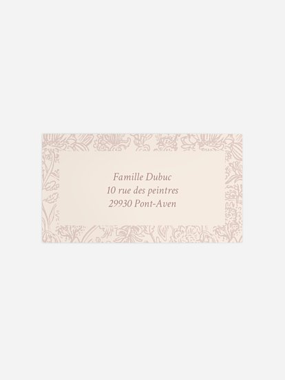 Étiquette destinataire mariage Histoire d’amour