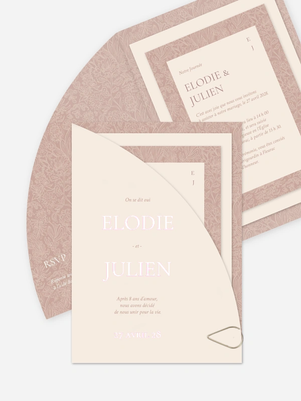 Faire-part de mariage Histoire d’amour