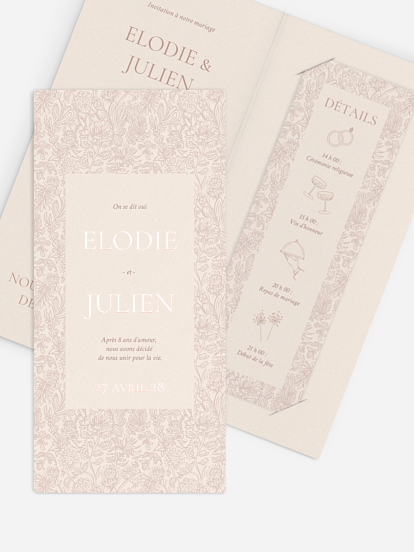 Faire-part de mariage Histoire d’amour