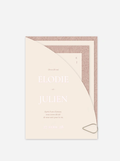 Faire-part de mariage Histoire d’amour
