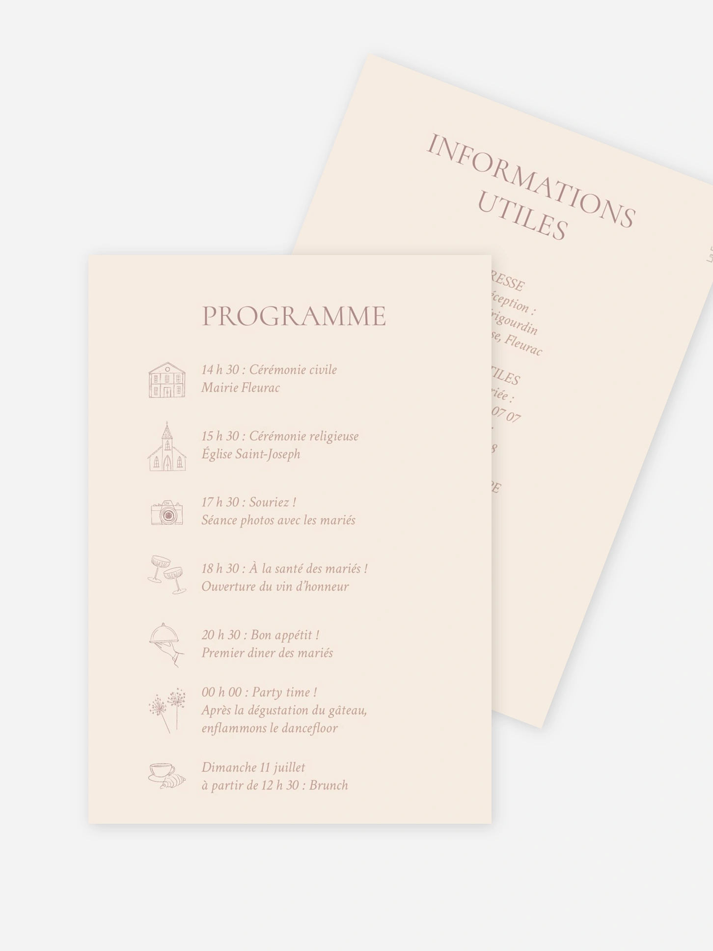 Programme mariage Histoire d’amour