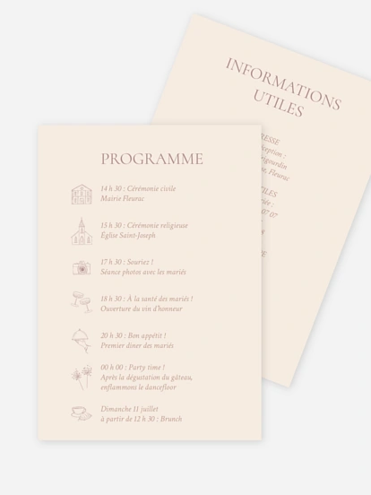 Programme mariage Histoire d’amour