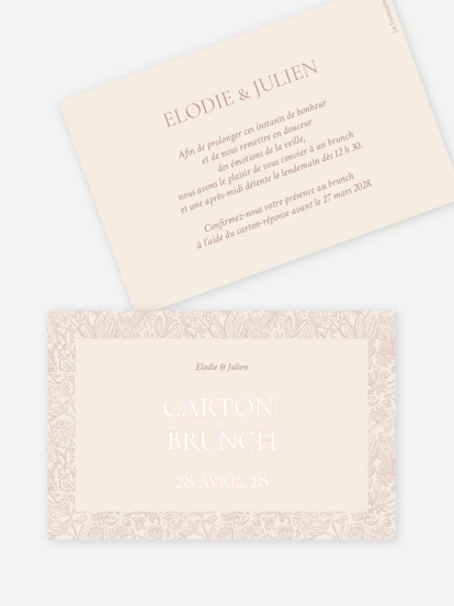 Carte brunch Histoire d’amour