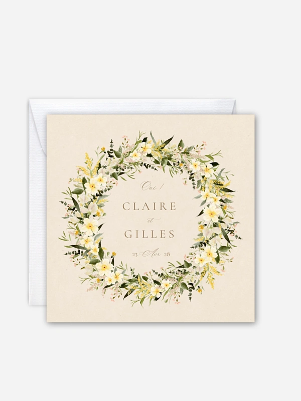 Faire-part de mariage Pétales