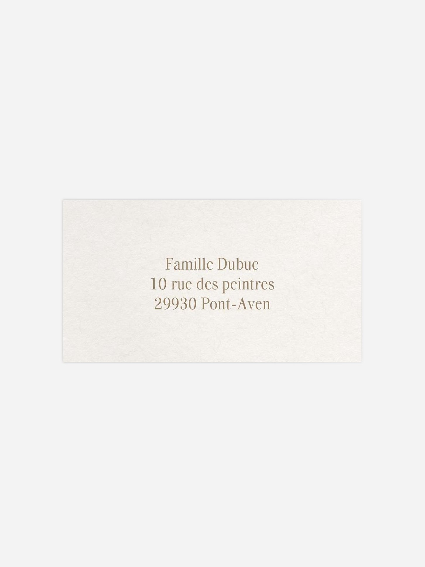 Étiquette destinataire mariage Cette journée