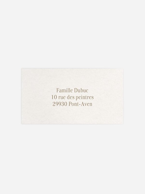 Étiquette destinataire mariage Cette journée