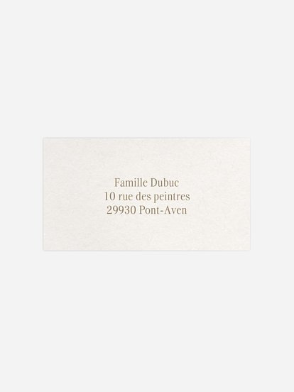 Étiquette destinataire mariage Cette journée