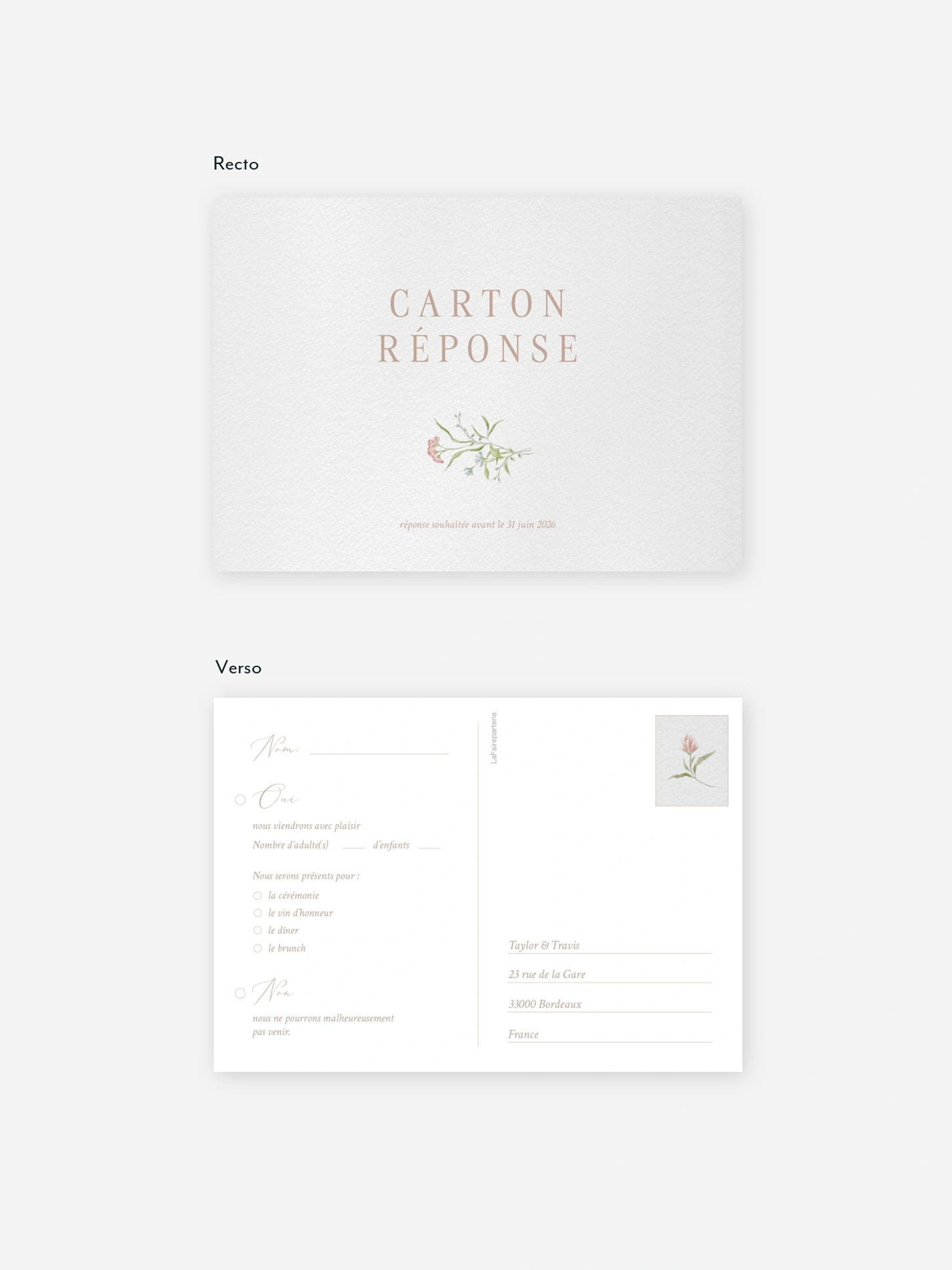 Carton réponse From Lover to Forever