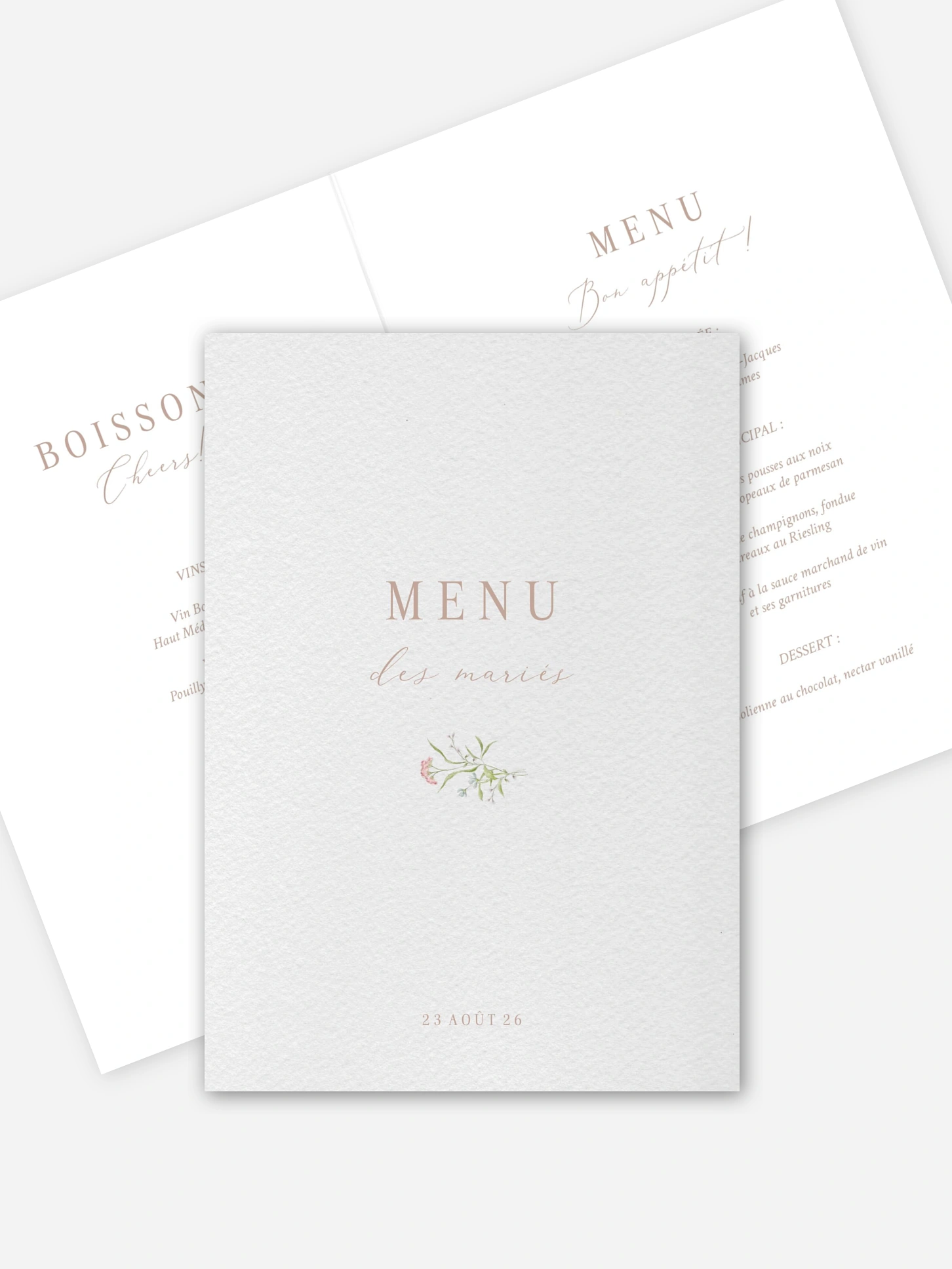 Menu mariage From Lover to Forever