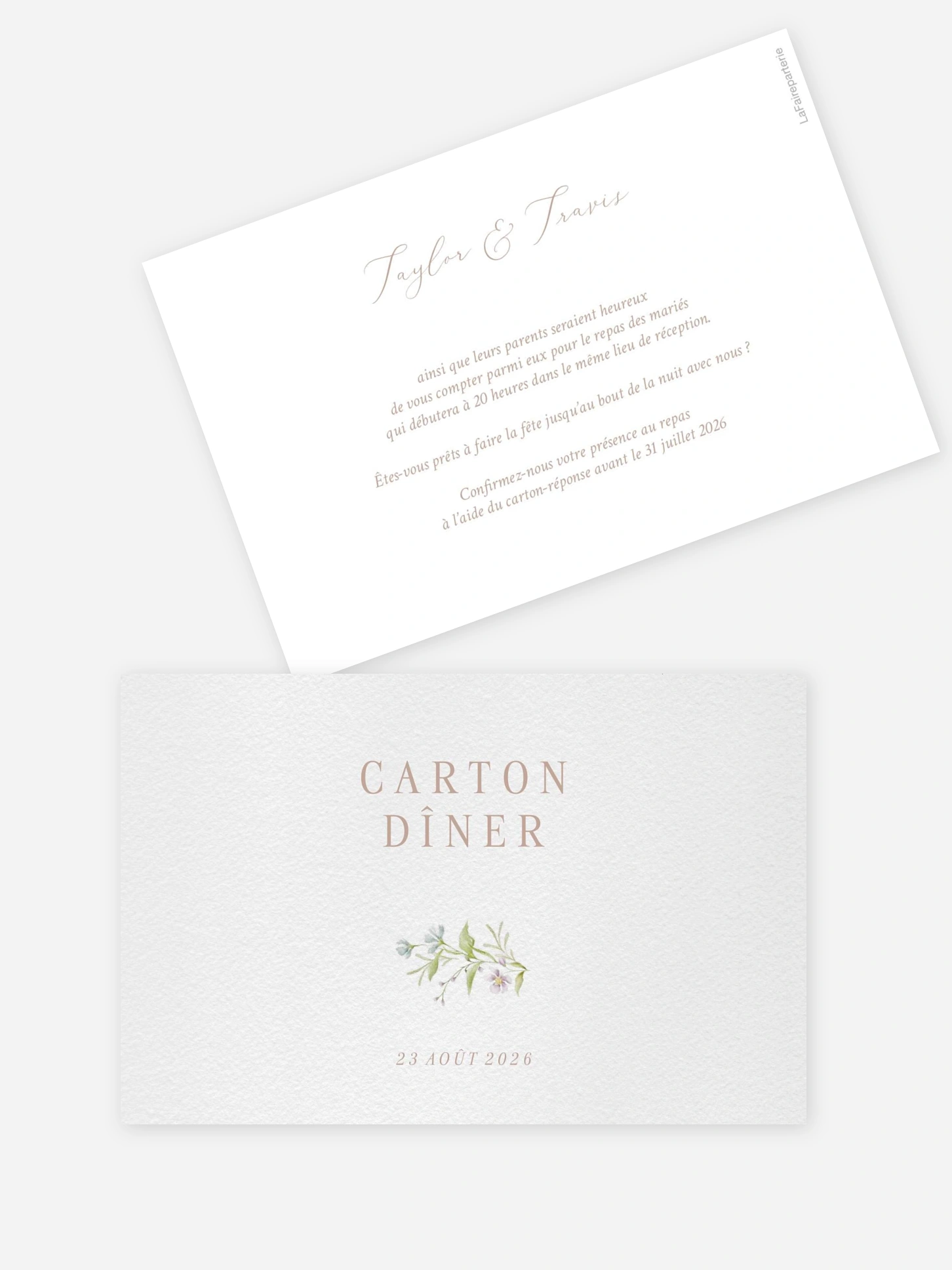 Carton d'invitation From Lover to Forever