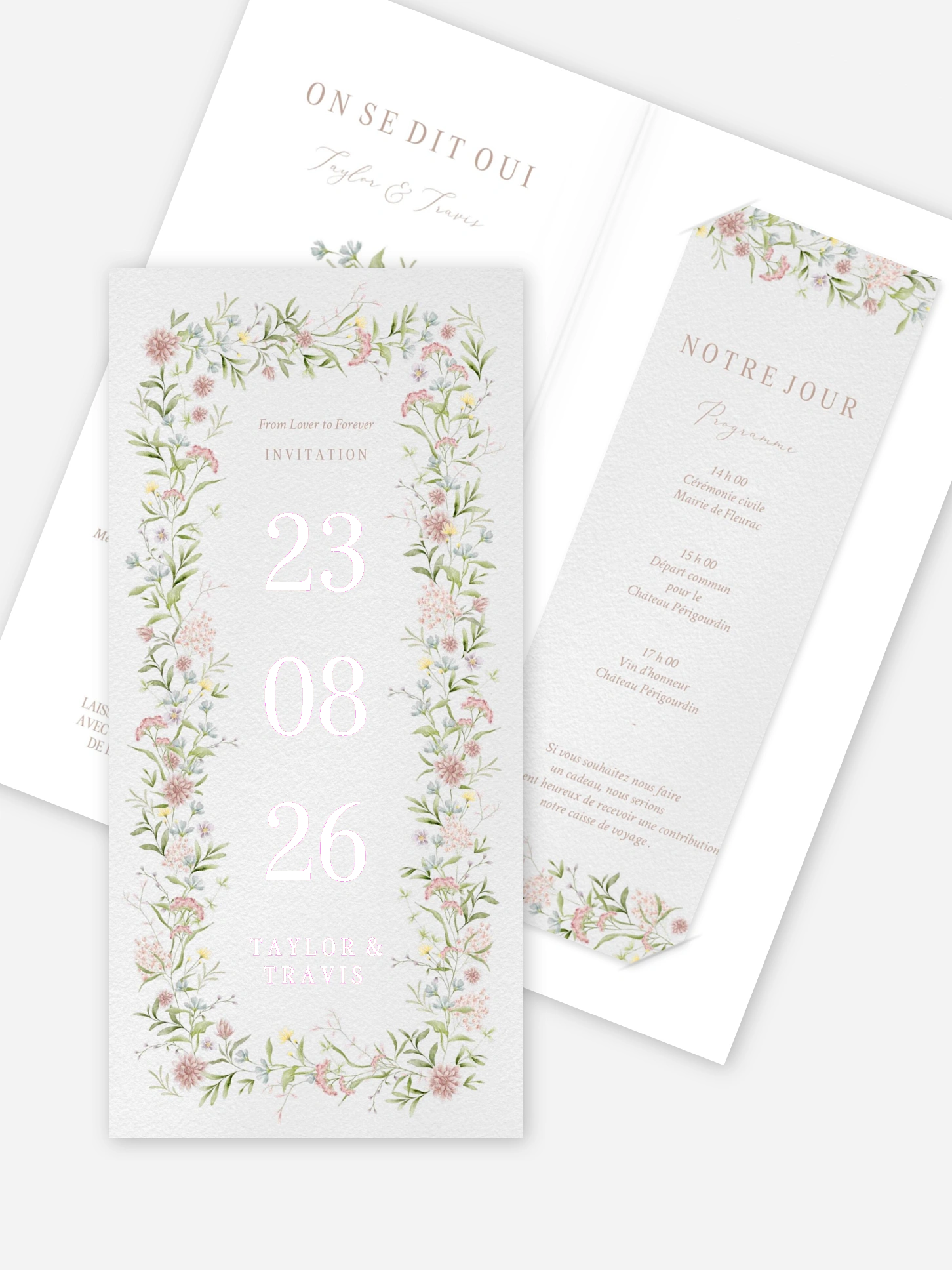 Faire-part de mariage From Lover to Forever