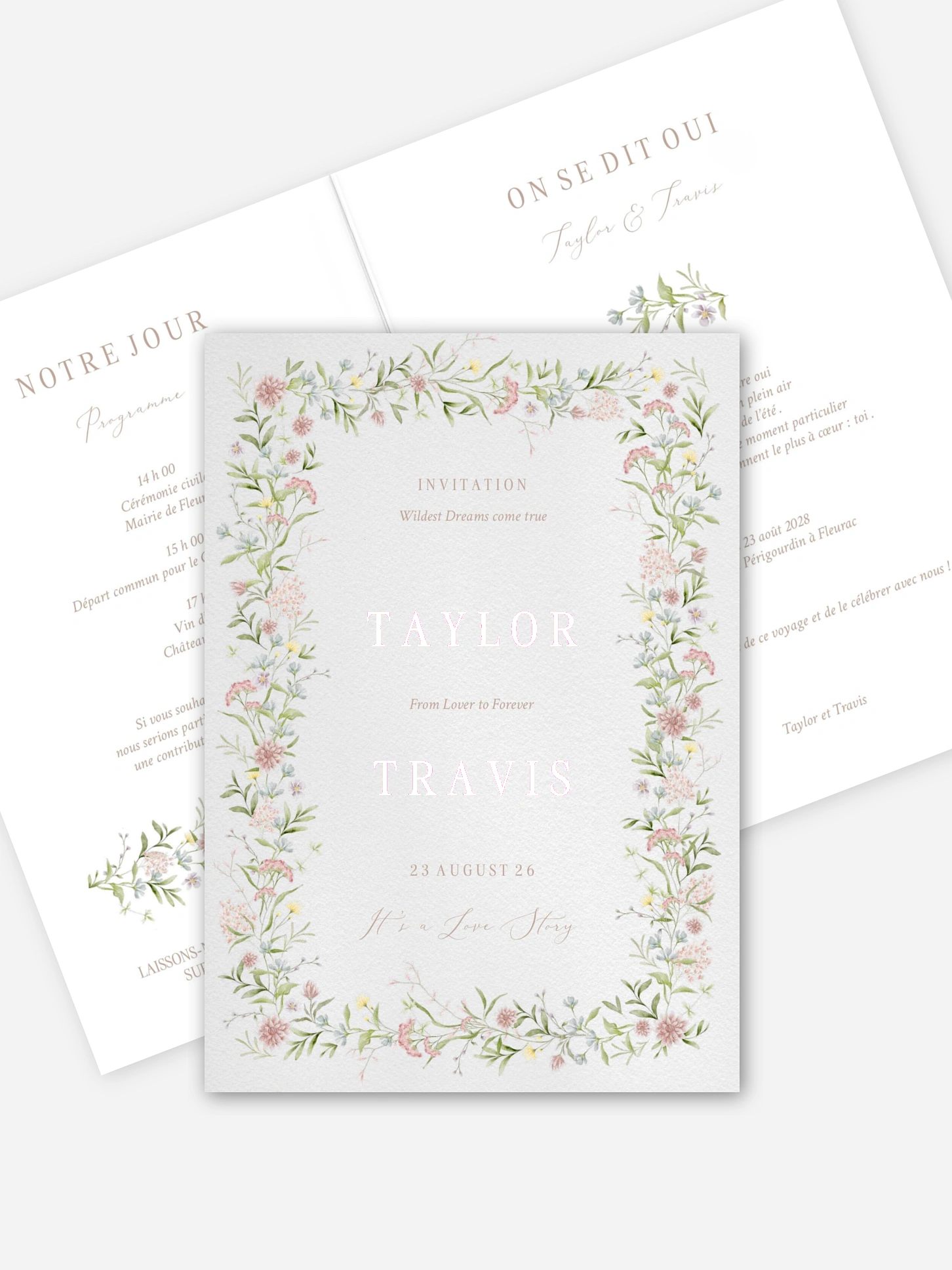 Faire-part de mariage From Lover to Forever