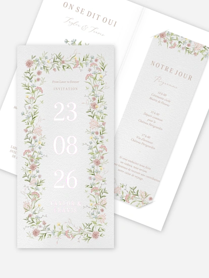 Faire-part de mariage From Lover to Forever