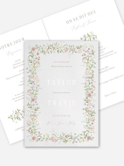 Faire-part de mariage From Lover to Forever