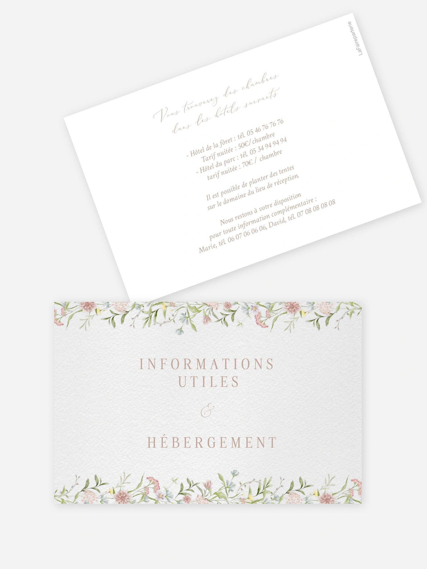 Carton information hébergement From Lover to Forever