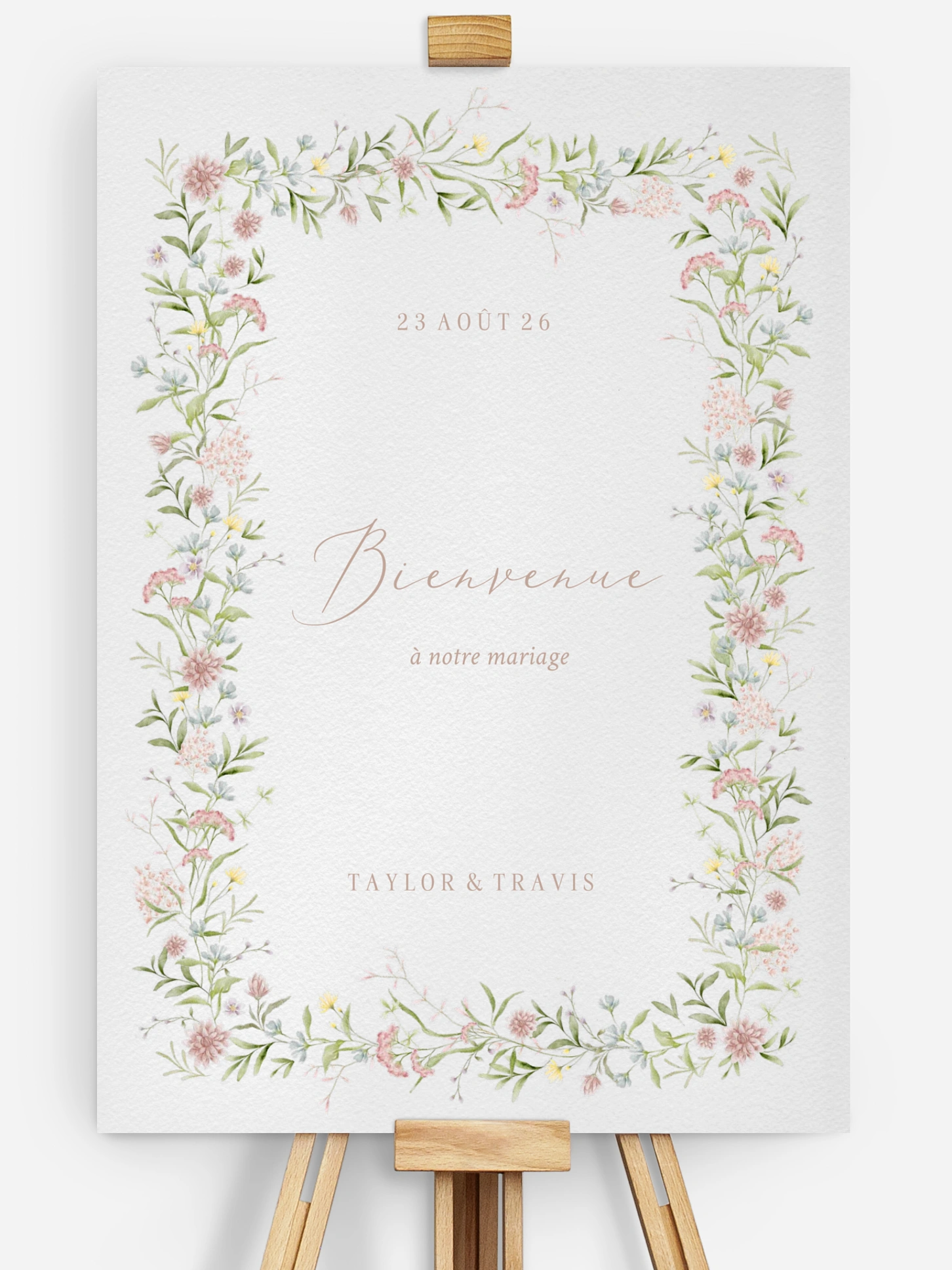 Poster bienvenue mariage From Lover to Forever