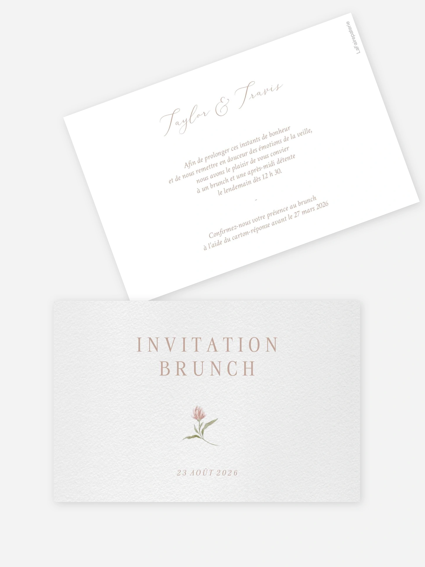 Carte brunch From Lover to Forever