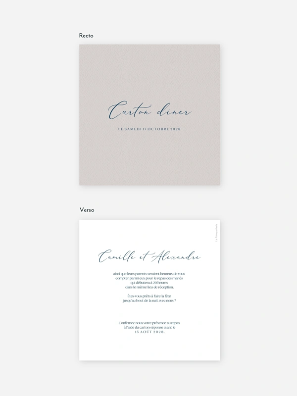 Carton d'invitation Noblesse
