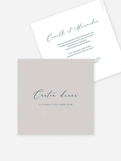 Carton d'invitation Noblesse