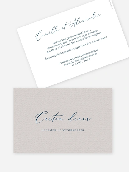 Carton d'invitation Noblesse