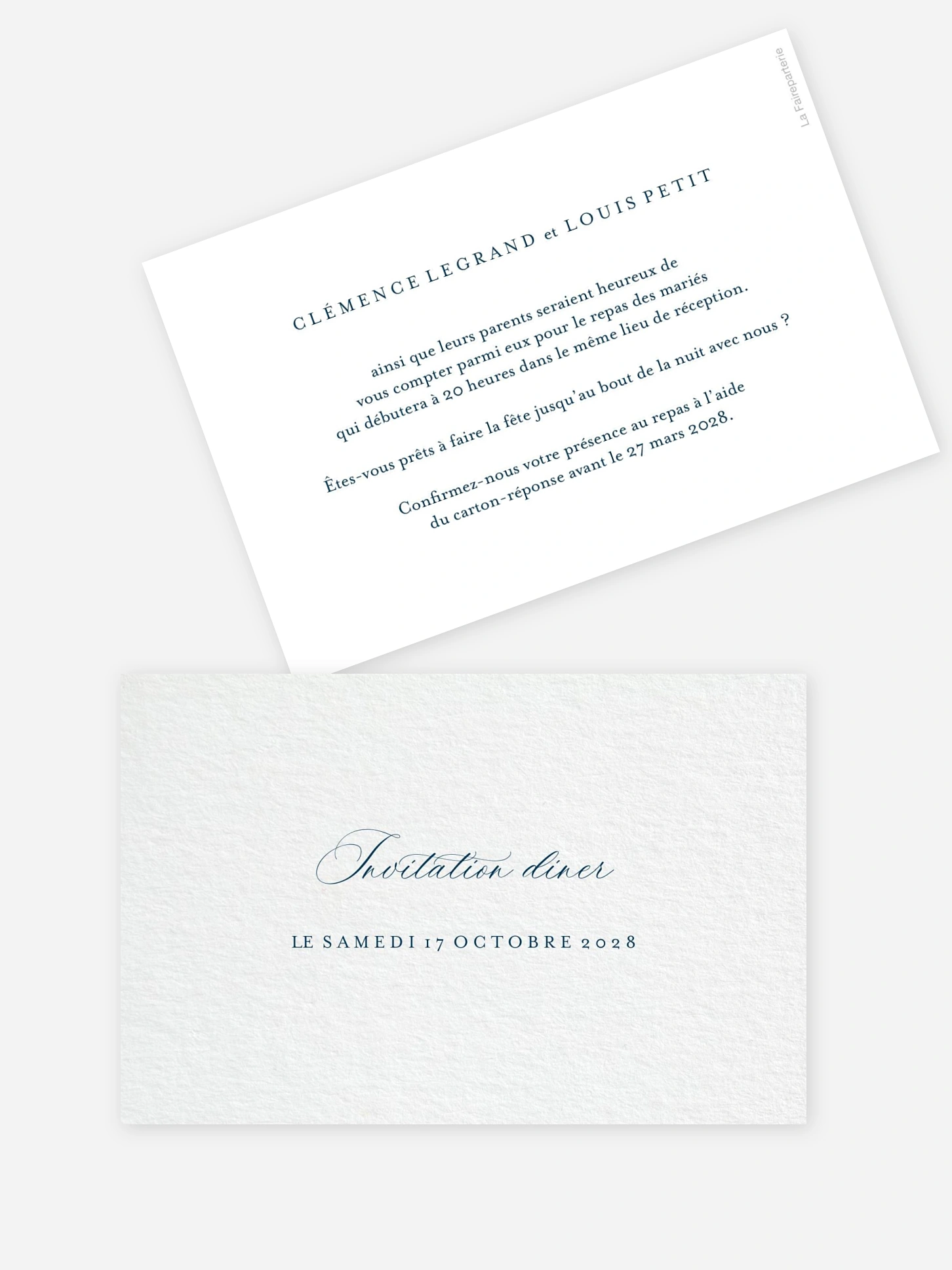 Carton d'invitation Elégance absolue