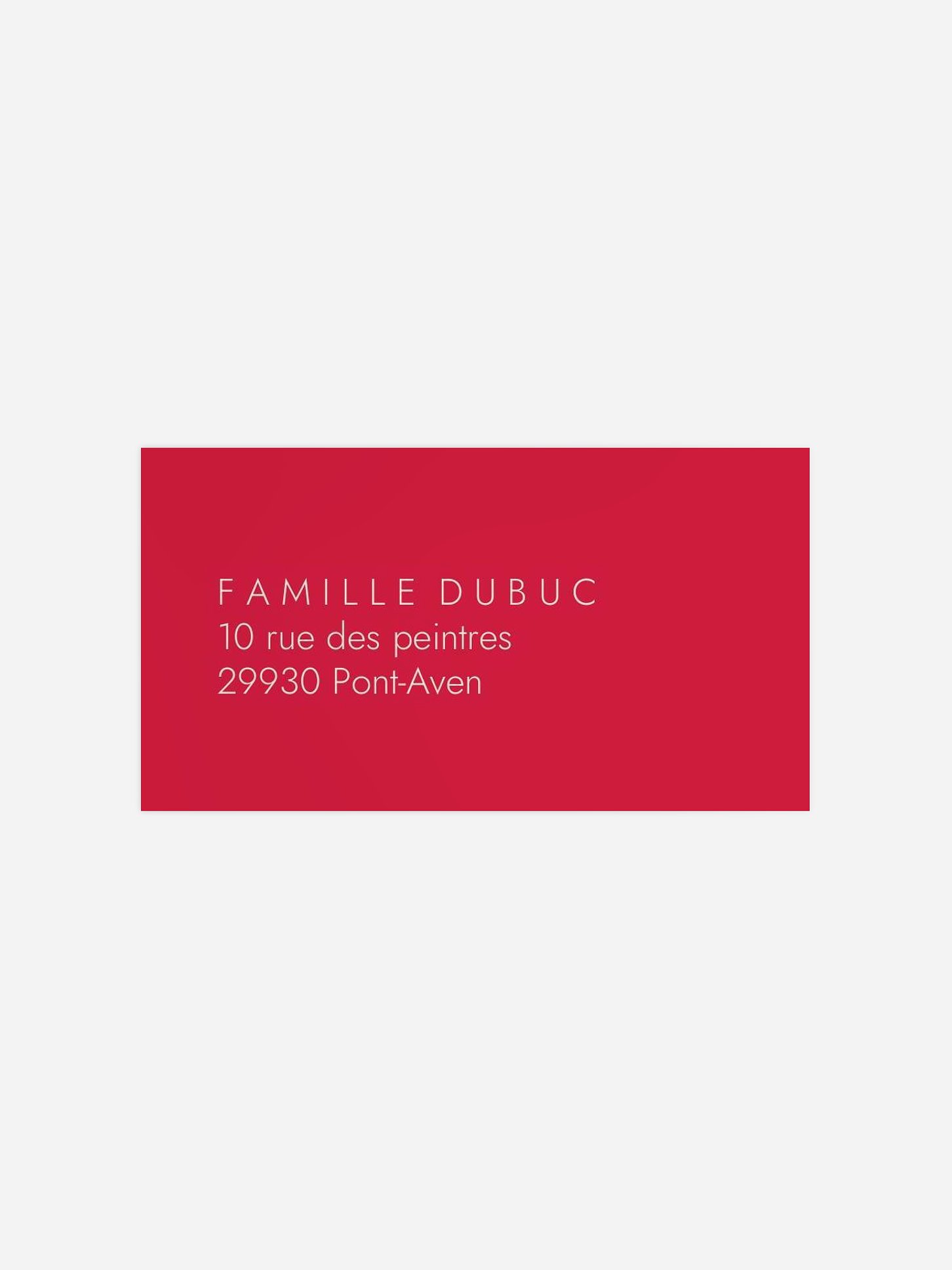 Étiquette destinataire mariage La couleur de l'amour