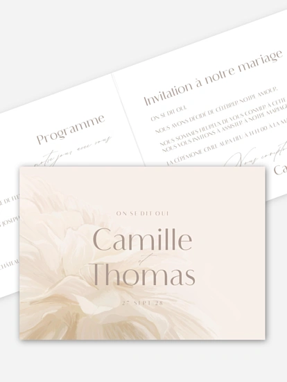 Faire-part de mariage Mon tout entier