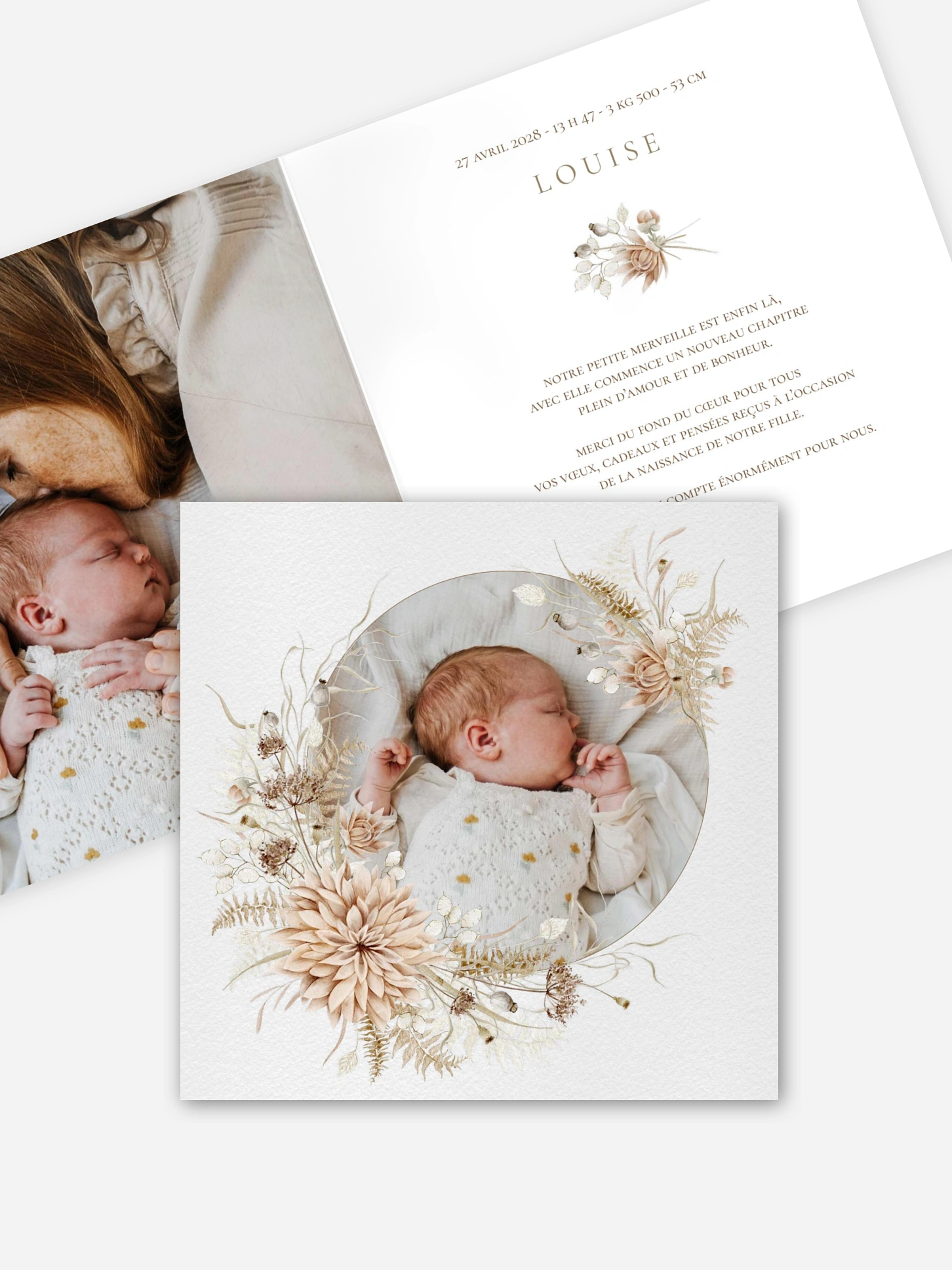 Faire-part naissance Souffle de Boho