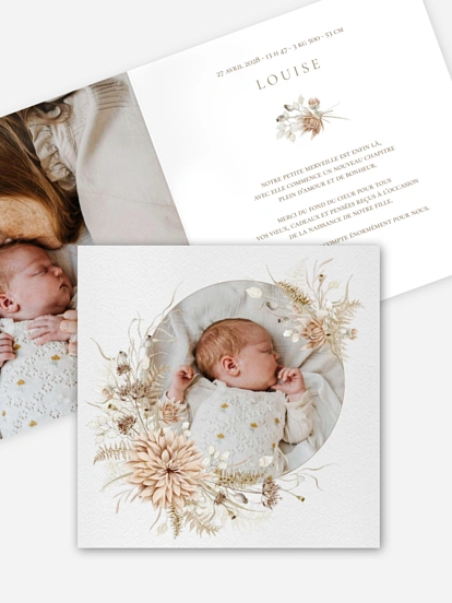 Faire-part naissance Souffle de Boho