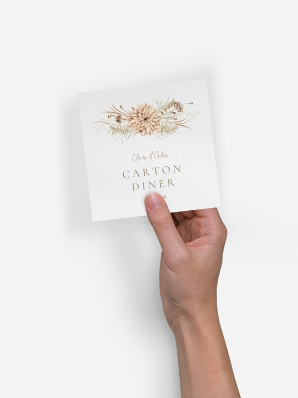 Carton d'invitation Souffle de Boho