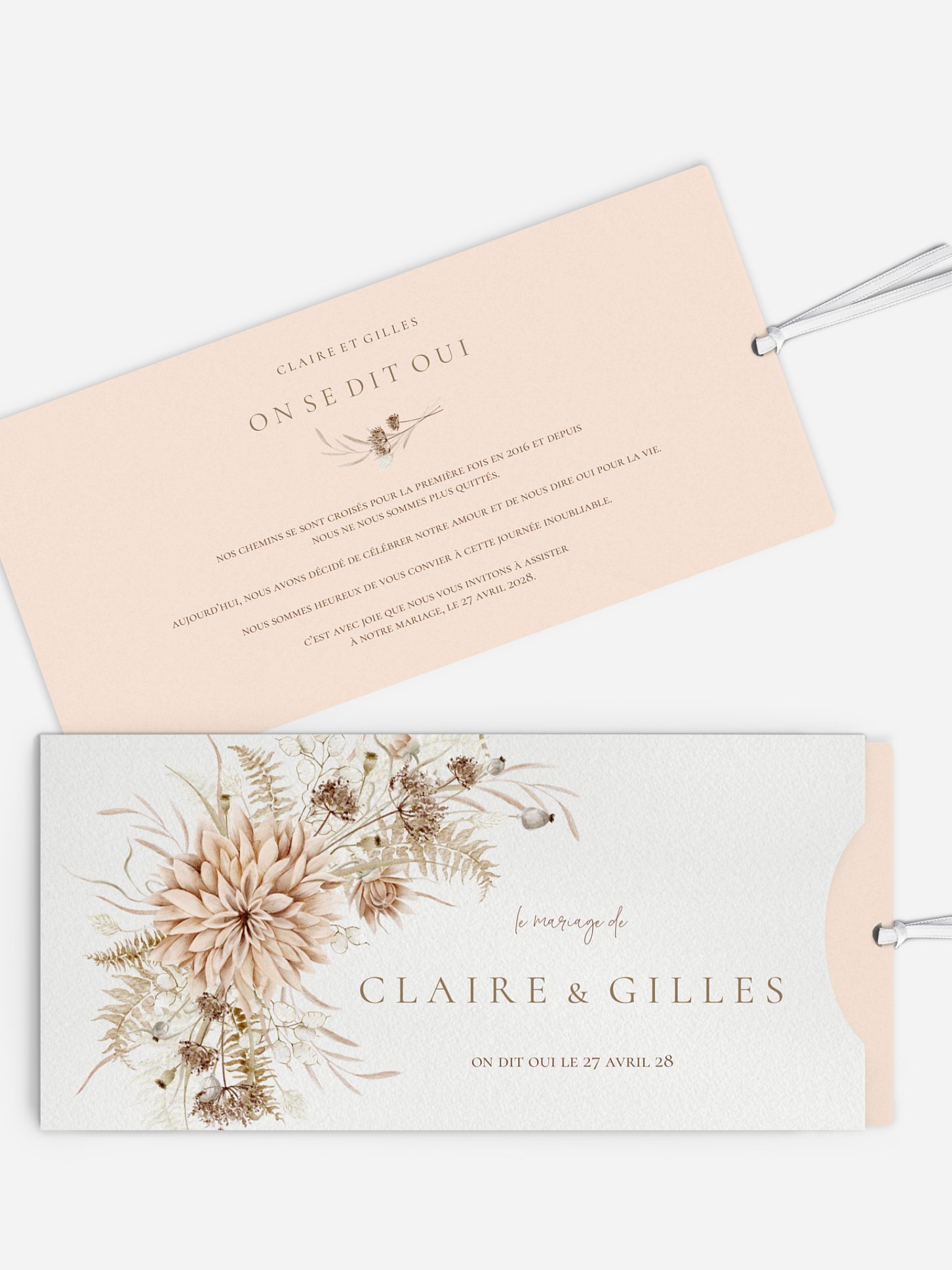 Faire-part de mariage Souffle de Boho