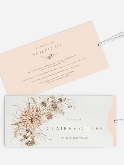 Faire-part de mariage Souffle de Boho